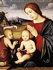 Francesco Francia Madonna and Child with the Infant St John the Baptist painting